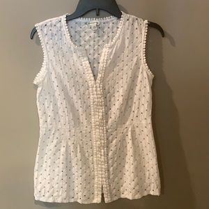 Banana Republic white sleeveless top